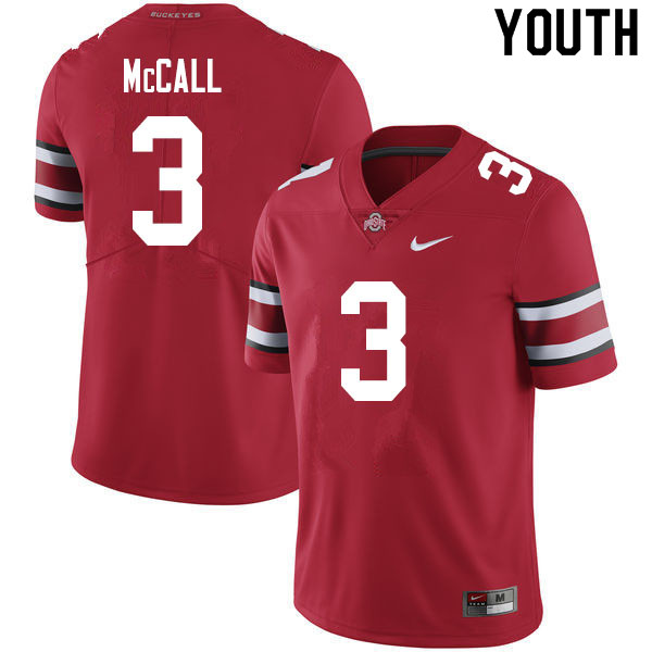Youth #3 Demario McCall Ohio State Buckeyes College Football Jerseys Sale-Scarlet